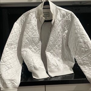 Guess white Quilted Bomber Jacket